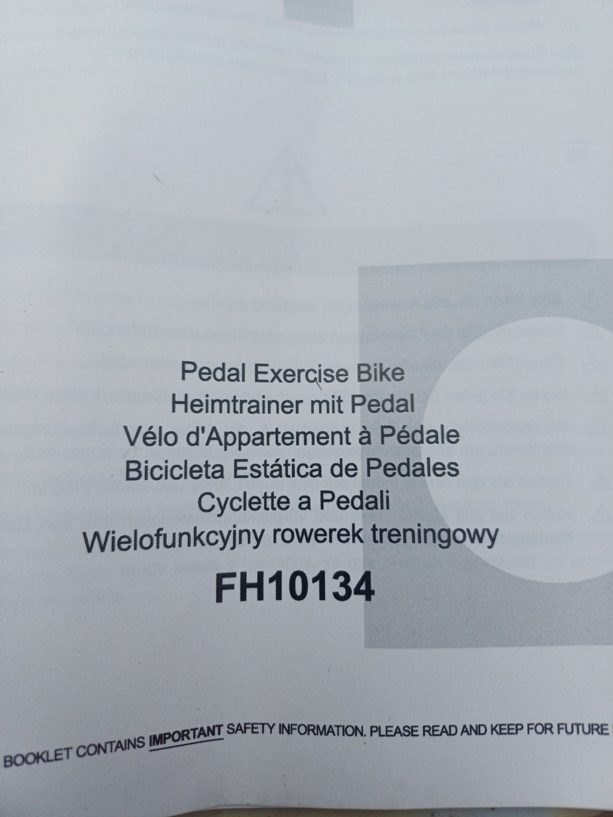 Pedal Exercise Bike FH10134 - Nieuw in doos, Nieuw, Ophalen of Verzenden, Metaal, Stoelfiets