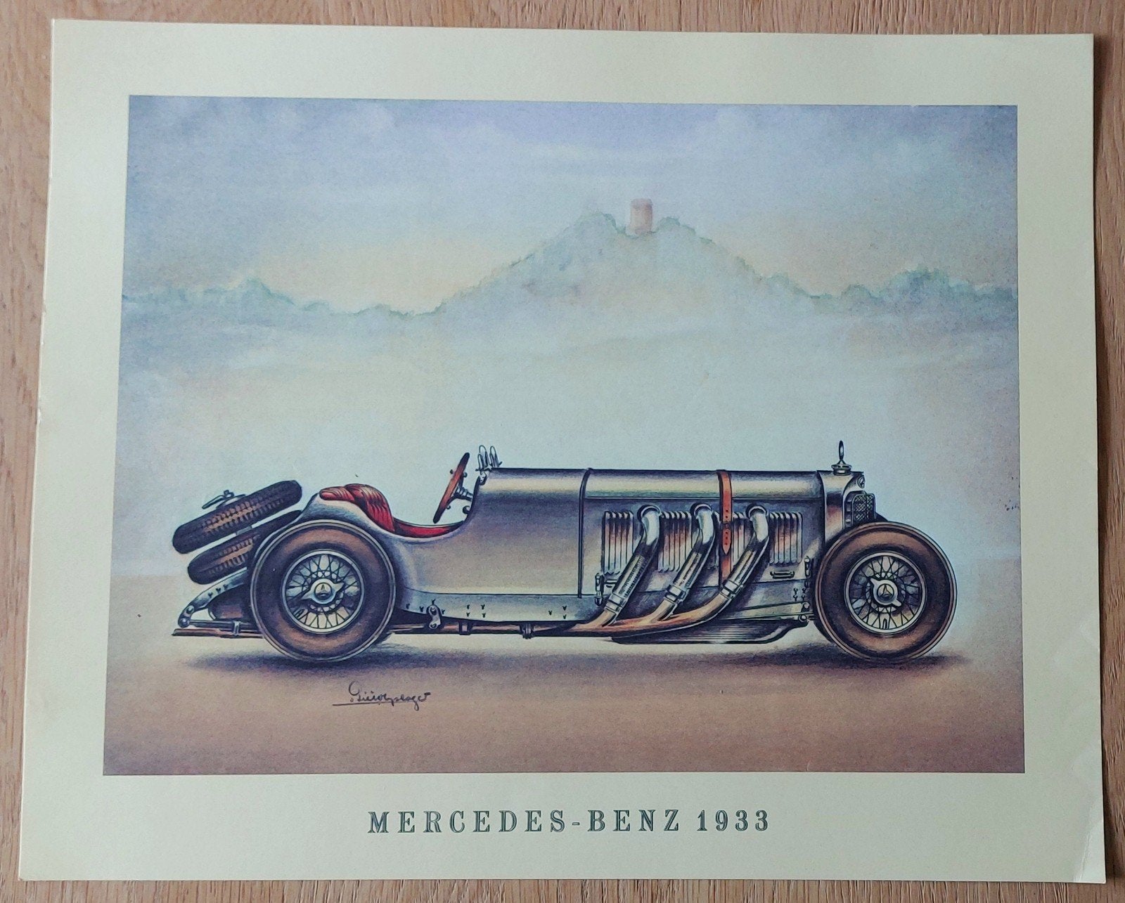 20 Lithografieen auto- sportwagens .. Piet Olyslager, Ophalen of Verzenden