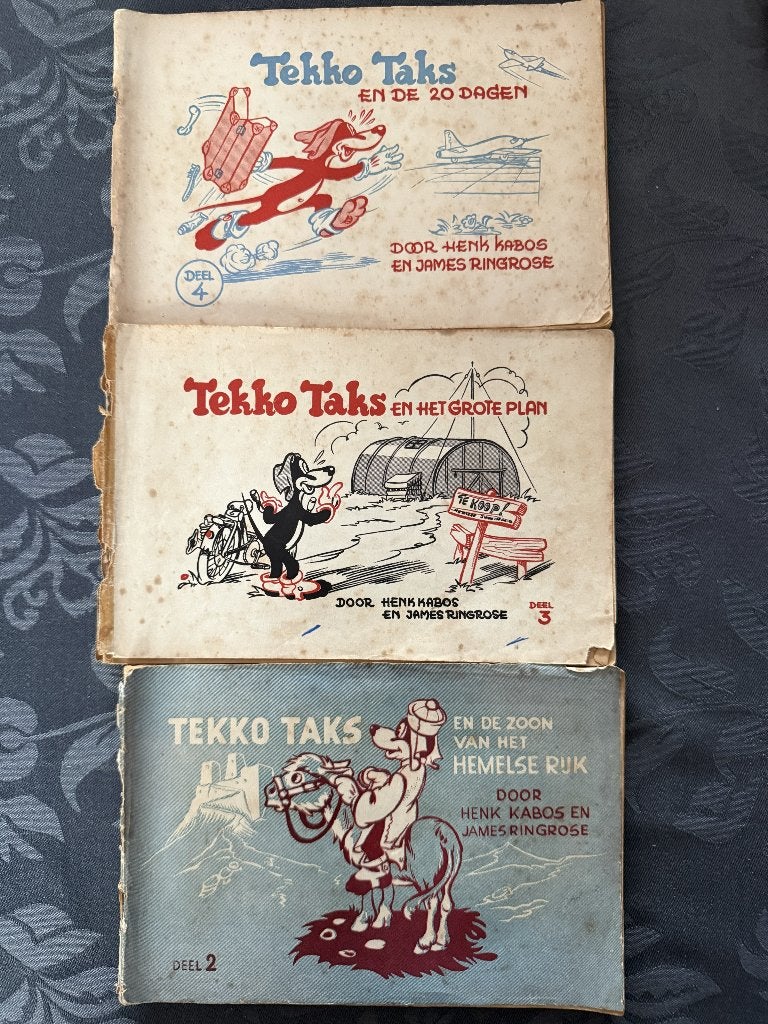 Tekko Taks Stripboeken - Deel 2, 3 en 4, Boeken, Henk Kabos en James Ringrose, Meerdere stripboeken, Ophalen, Gelezen