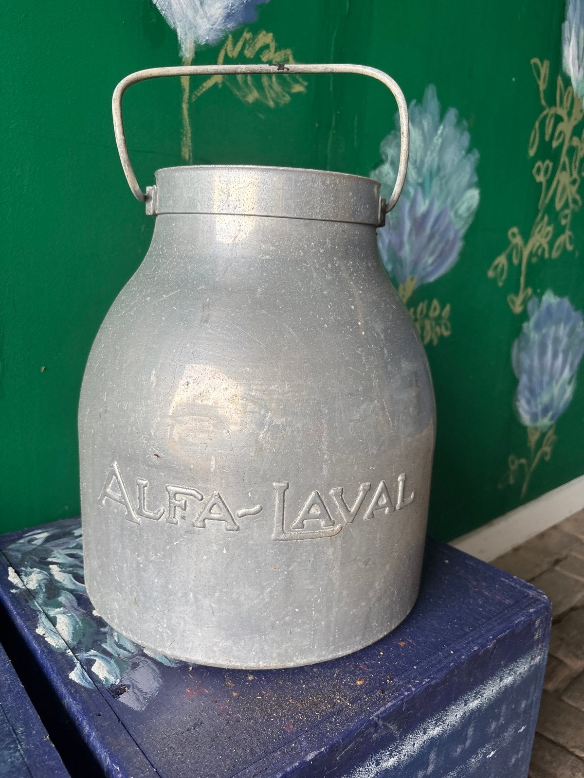 Antieke Alfa Laval melkemmer - Decoratieve vintage kan, Antiek en Kunst, Ophalen of Verzenden