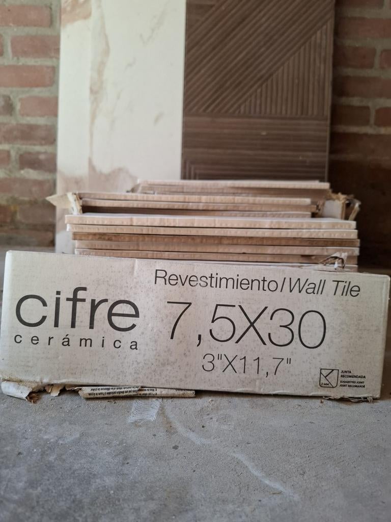 Wall tile, white, Ophalen, 50 tot 150 cm, Nieuw, Minder dan 5 m²