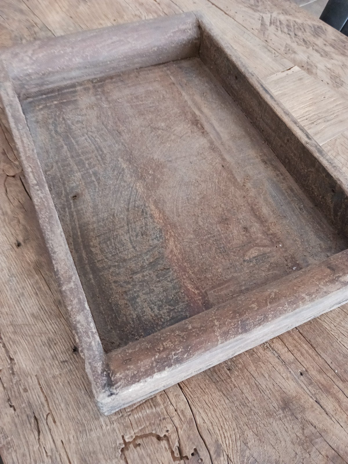 Oude houten bak stoer en sober, Ophalen of Verzenden, Gebruikt, Rechthoekig, Hout