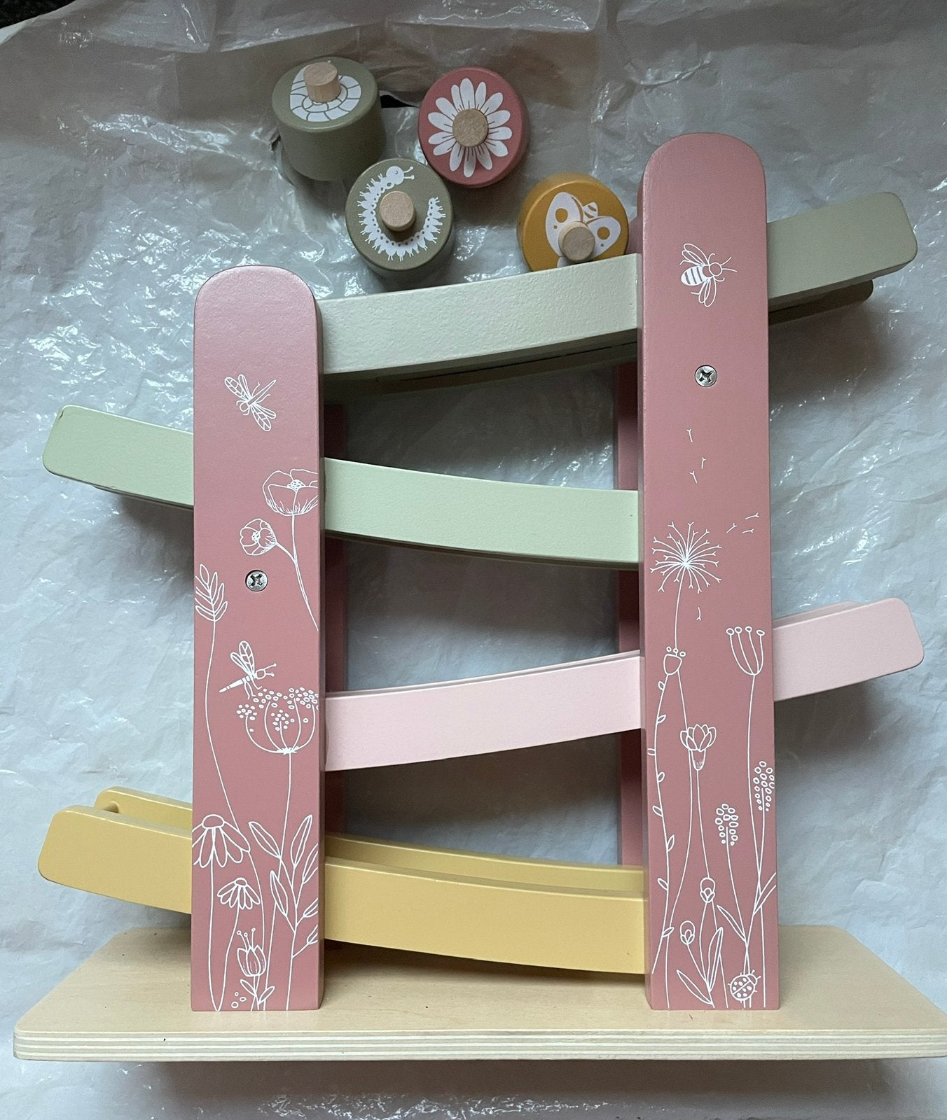 Tiamo houten rollerbaan voor peuters, Kinderen en Baby's, Speelgoed | Houten speelgoed, Ophalen of Verzenden, Zo goed als nieuw