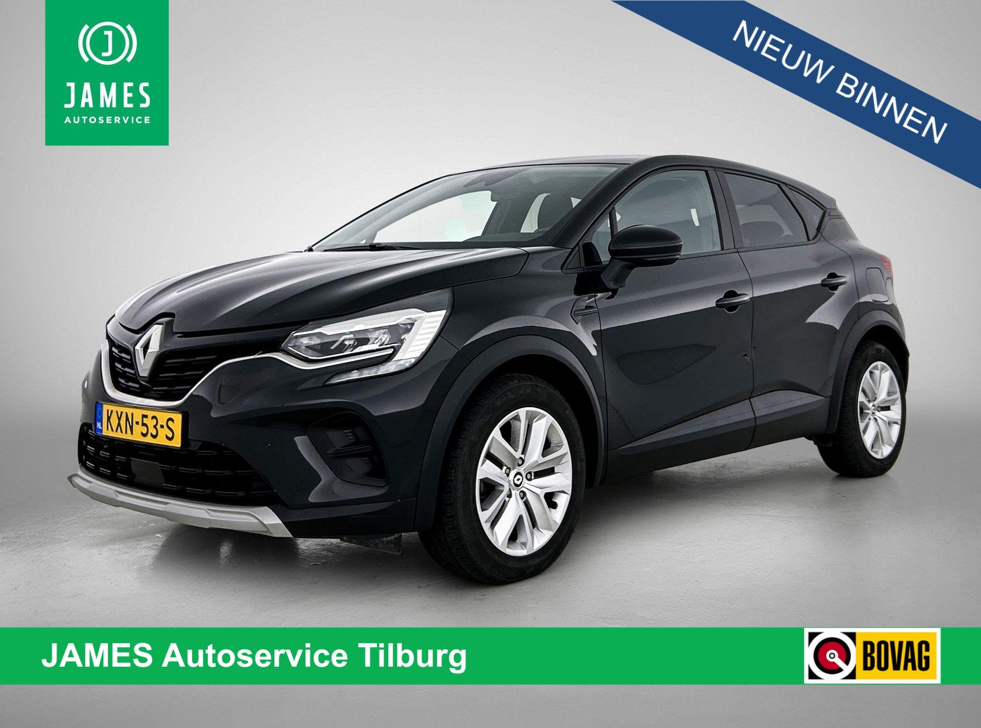 Renault Captur 1.6 E-Tech plug-in hybrid 160 techno NAVI & C, Auto's, 12 maanden, Gebruikt, Zwart, Plug-in hybride