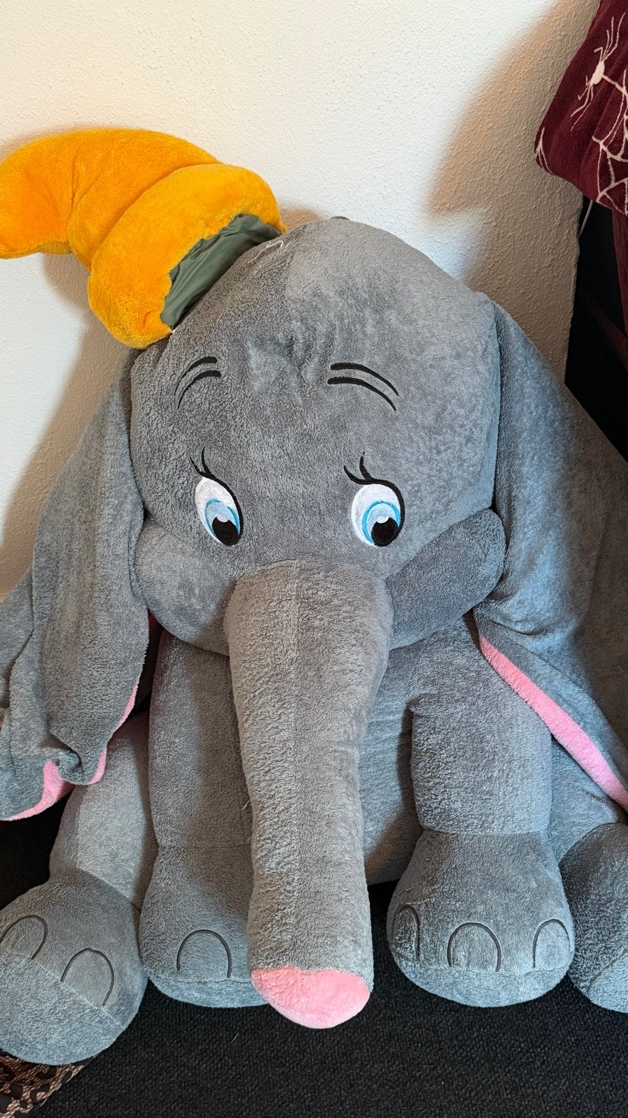 Grote Dumbo knuffel - Disney olifant, Disney, Grijs, Ophalen of Verzenden, Zo goed als nieuw