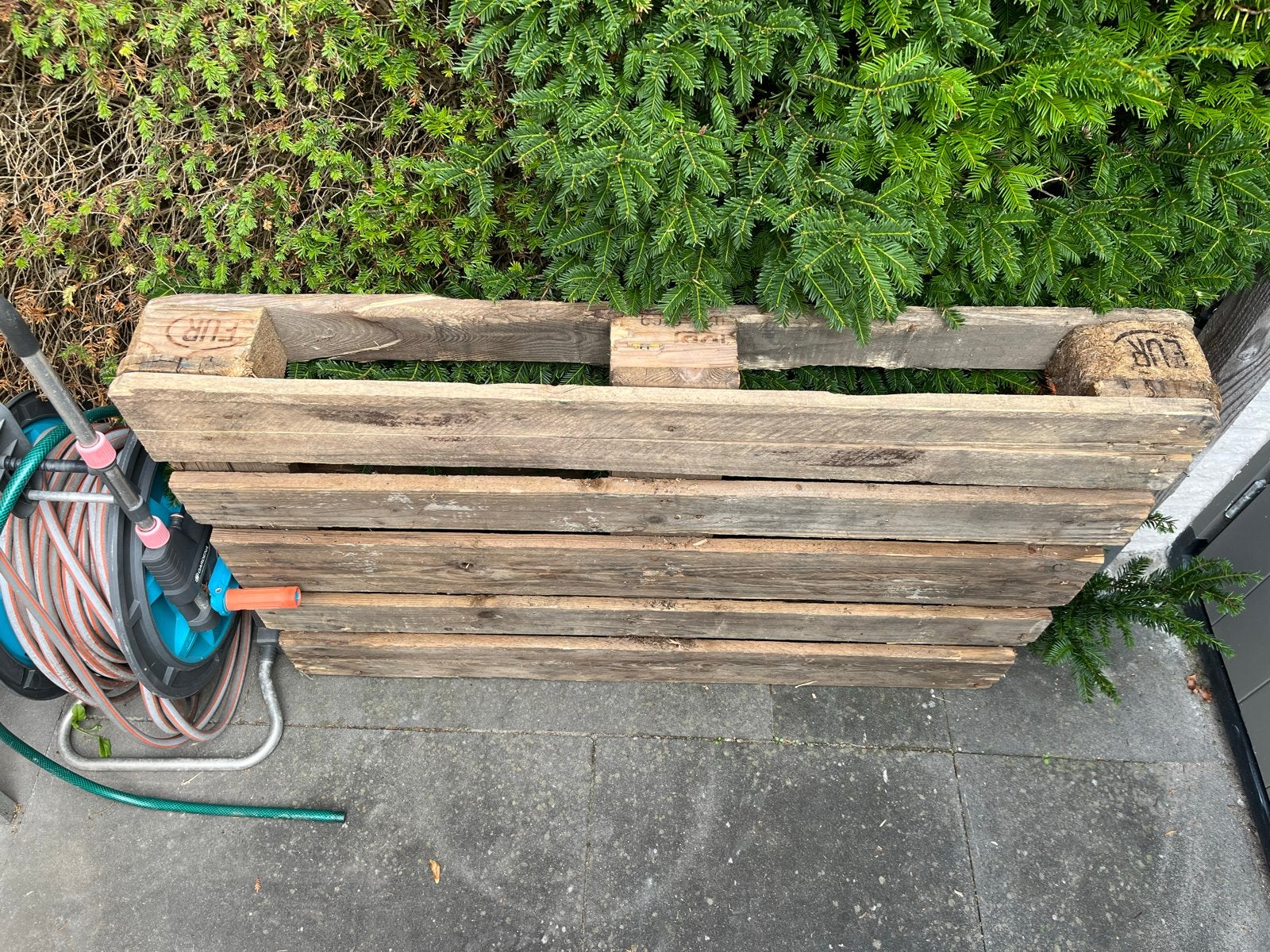 Houten Pallet 120x80x15 cm - Gebruikt, Ophalen, Gebruikt