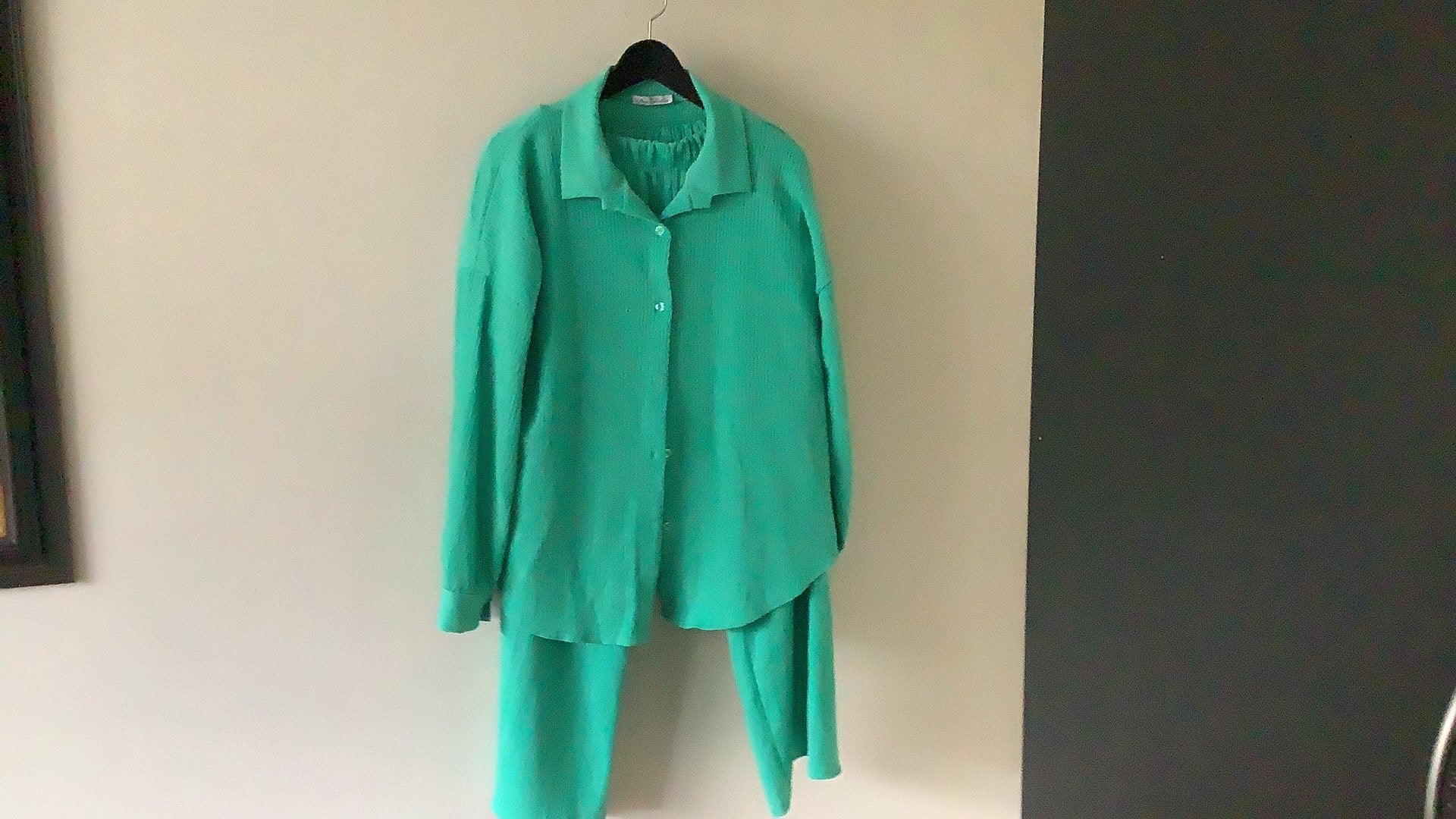 Dames pak ( broek en blouse ), Ophalen, Zo goed als nieuw, Maat 38/40 (M)