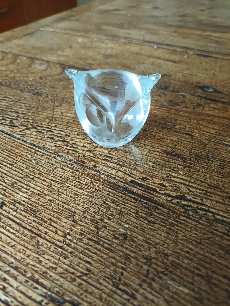 2x Uiltje/ OWL/ Glas object/ Presse Papier, Ophalen of Verzenden