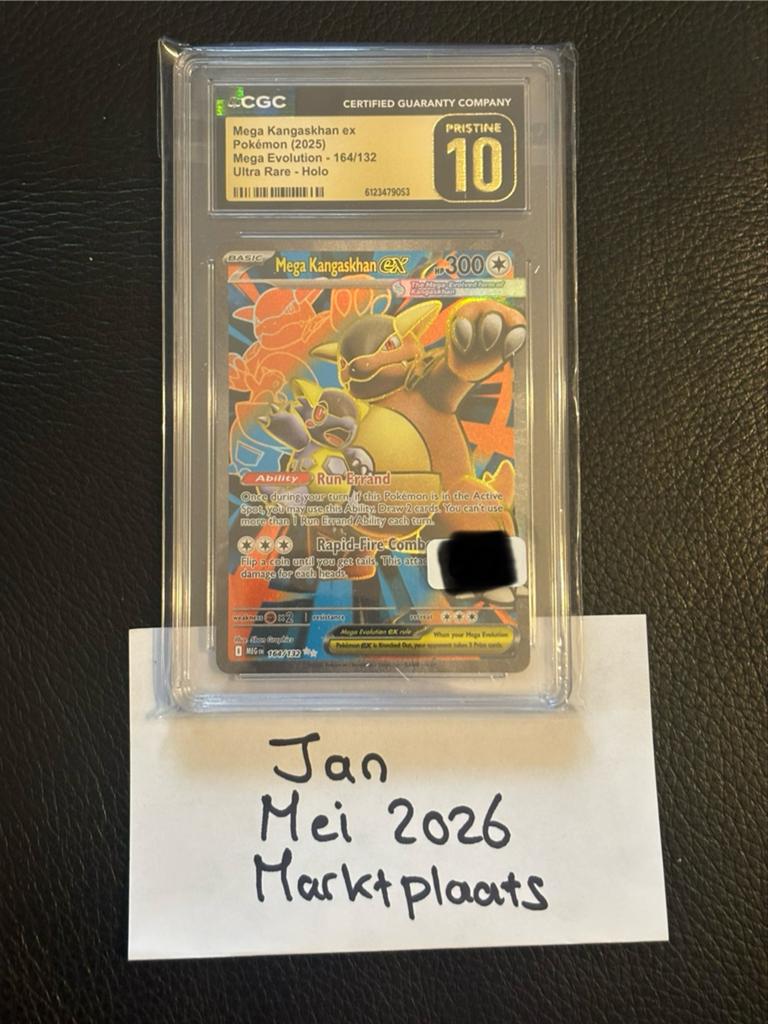 Mega Kangaskhan ex Pokémon Kaart CGC Pristine 10, Ophalen of Verzenden, Nieuw, Losse kaart, Foil