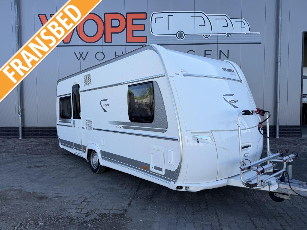 Fendt Saphir 495 SFB MOVER FIETSENDRAGER, Caravans en Kamperen, Caravans, Bedrijf, tot en met 4, Rondzit, Fendt, Frans bed, Overige typen