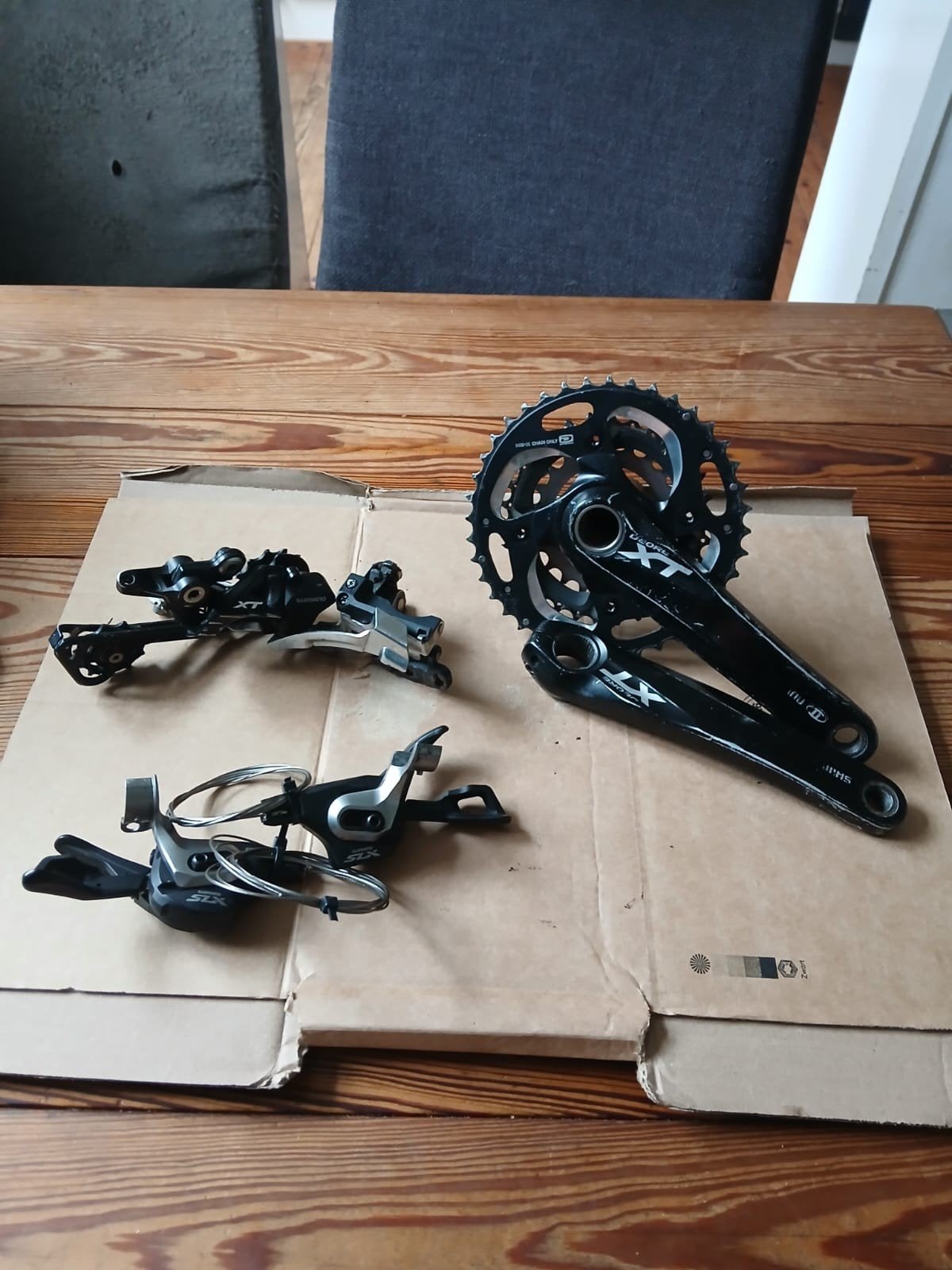Shimano XT 10speed Groepset in Nette Staat., Fietsen en Brommers, Fietsonderdelen, Gebruikt, Gravelbike, Shimano XT Groepset 10 speed.