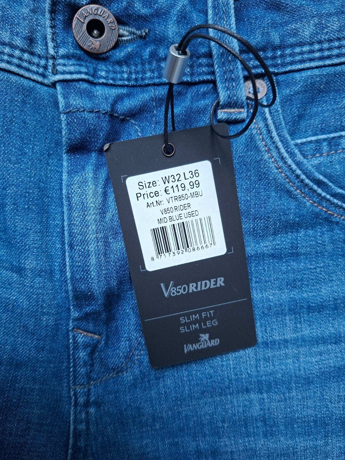 VANGUARD V850 Rider slimfit jeans W32 L36, Blauw, Nieuw, W32 (confectie 46) of kleiner, Ophalen of Verzenden