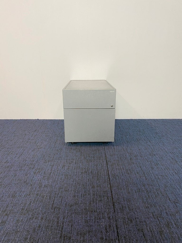 2 x Ladeblok Gispen, aluminium, H 49 x B 42 x D 78 cm., Huis en Inrichting, Ophalen, Minder dan 50 cm, Gebruikt, 3 of 4 laden