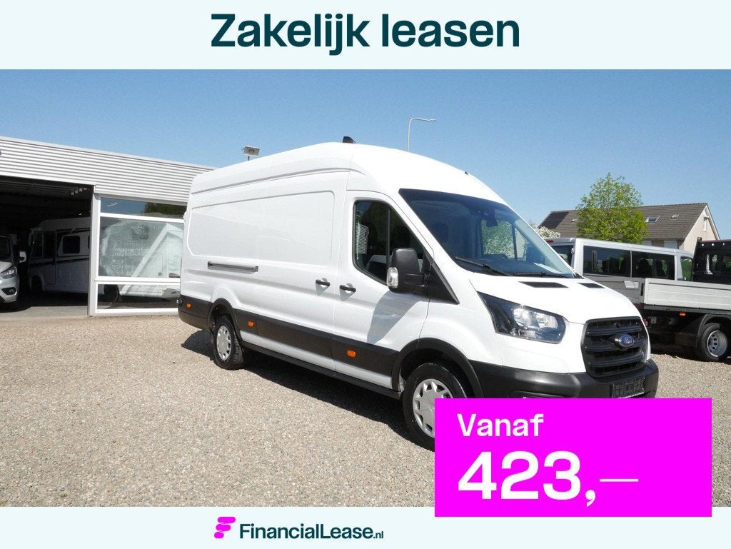 Ford Transit 2.0 TDCI 170PK, L4H3 Automaat, Airco, 4 cilinders, Met garantie (alle), 2800 kg, Wit