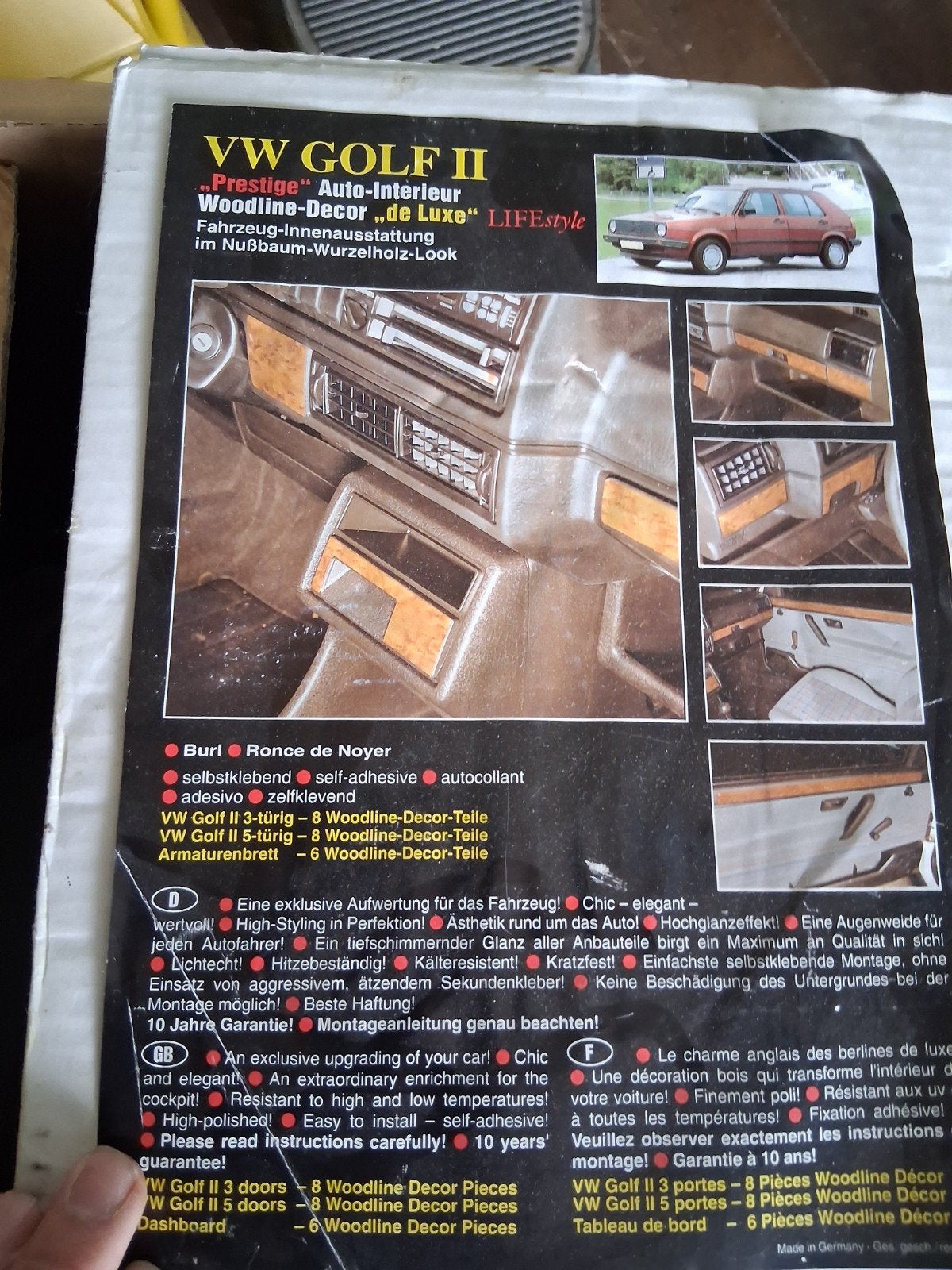 VW Golf II Woodline Decor Set - Wortelnoten Look, Auto-onderdelen, Ophalen of Verzenden, Nieuw, Volkswagen