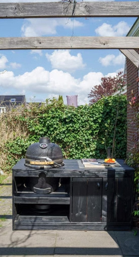 Patton Kamado Grill met Buitenkeuken, Ophalen, Zo goed als nieuw, Kamado, Met accessoires