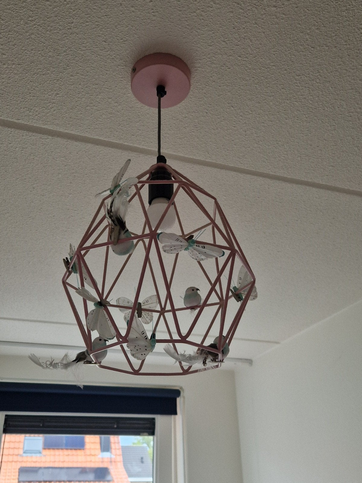 Roze hanglamp - Kidsdepot wire, Gebruikt, Speels, Kinderkamer, Modern, Metaal, E27 (groot)