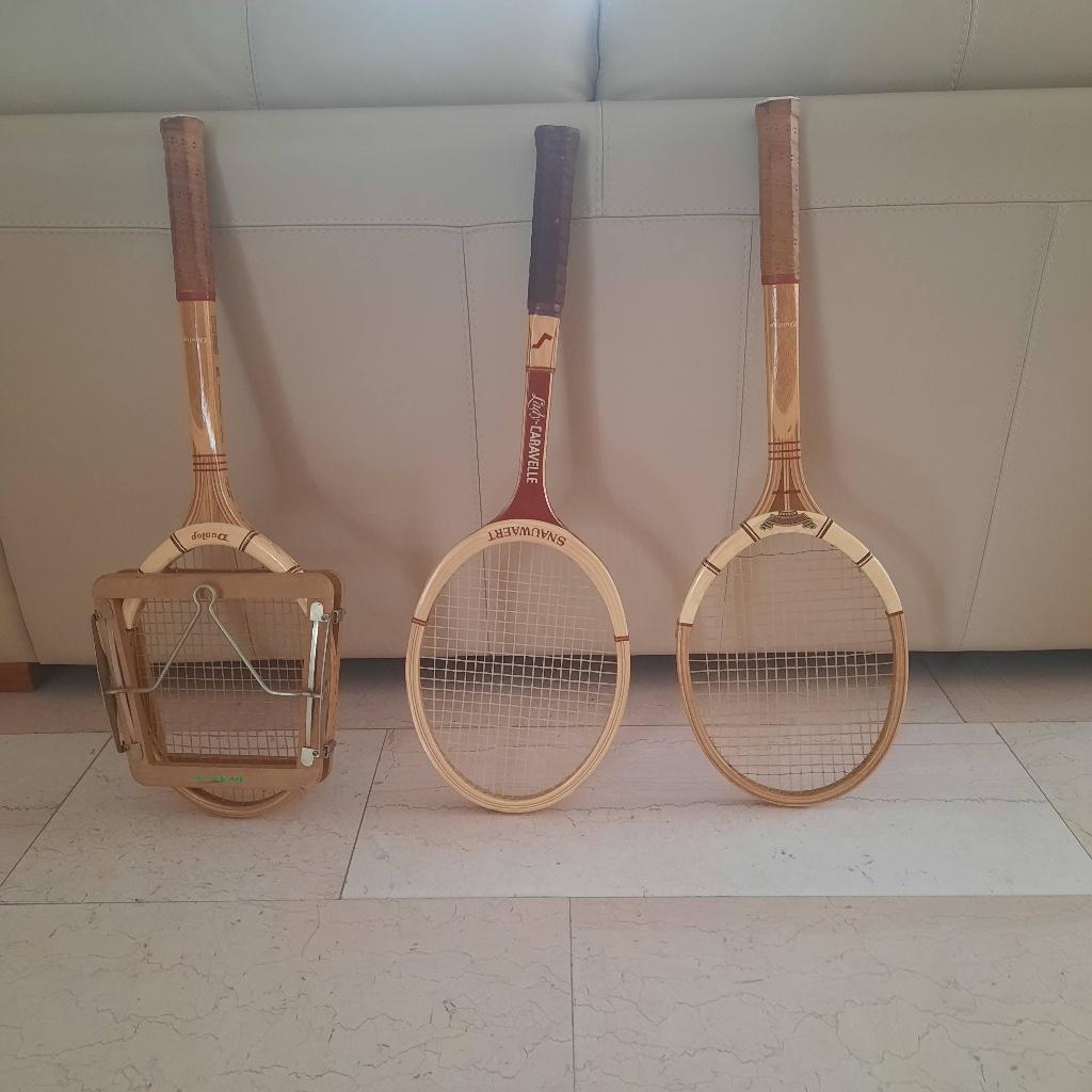 Vintage houten tennisrackets, Ophalen, Gebruikt