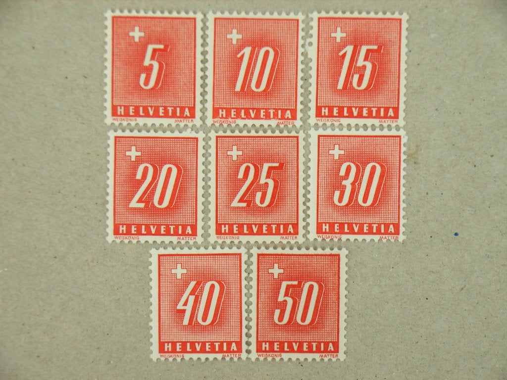 BL   Zwitserland P54-P61 Pf, Ophalen of Verzenden, Postfris