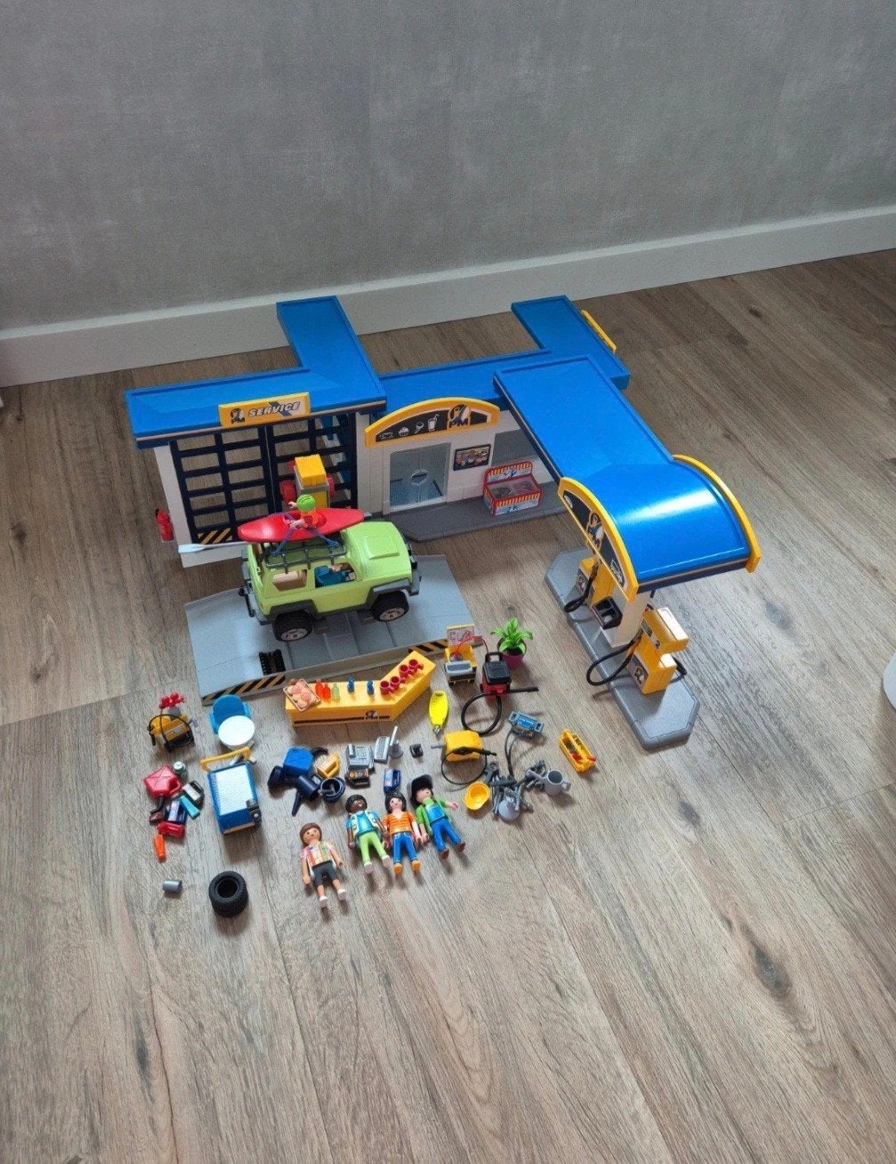 Playmobile garageset (2 stuks!), Kinderen en Baby's, Speelgoed | Playmobil, Ophalen of Verzenden, Zo goed als nieuw, Complete set