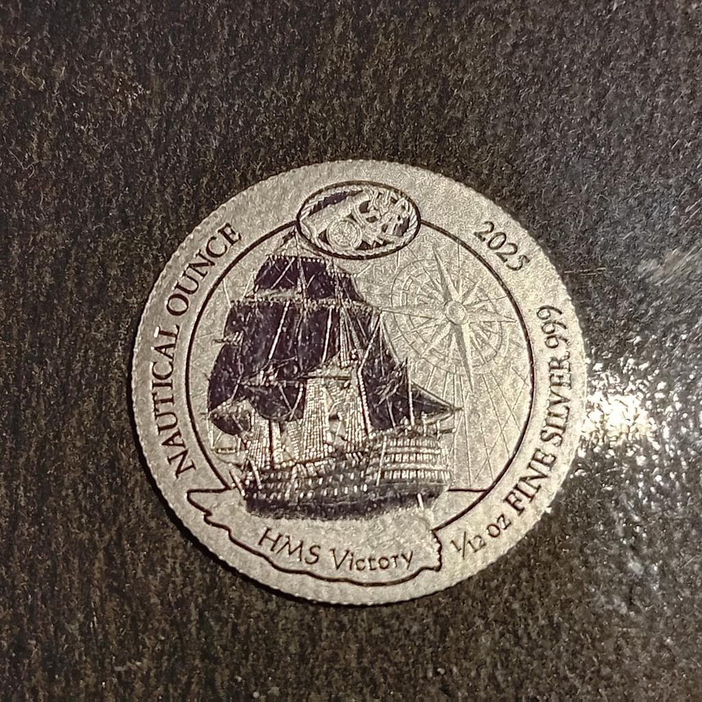 HMS Victory Nautical Ounce 1/12 Oz Zilver 999.9 Rwanda, Ophalen of Verzenden, Zilver