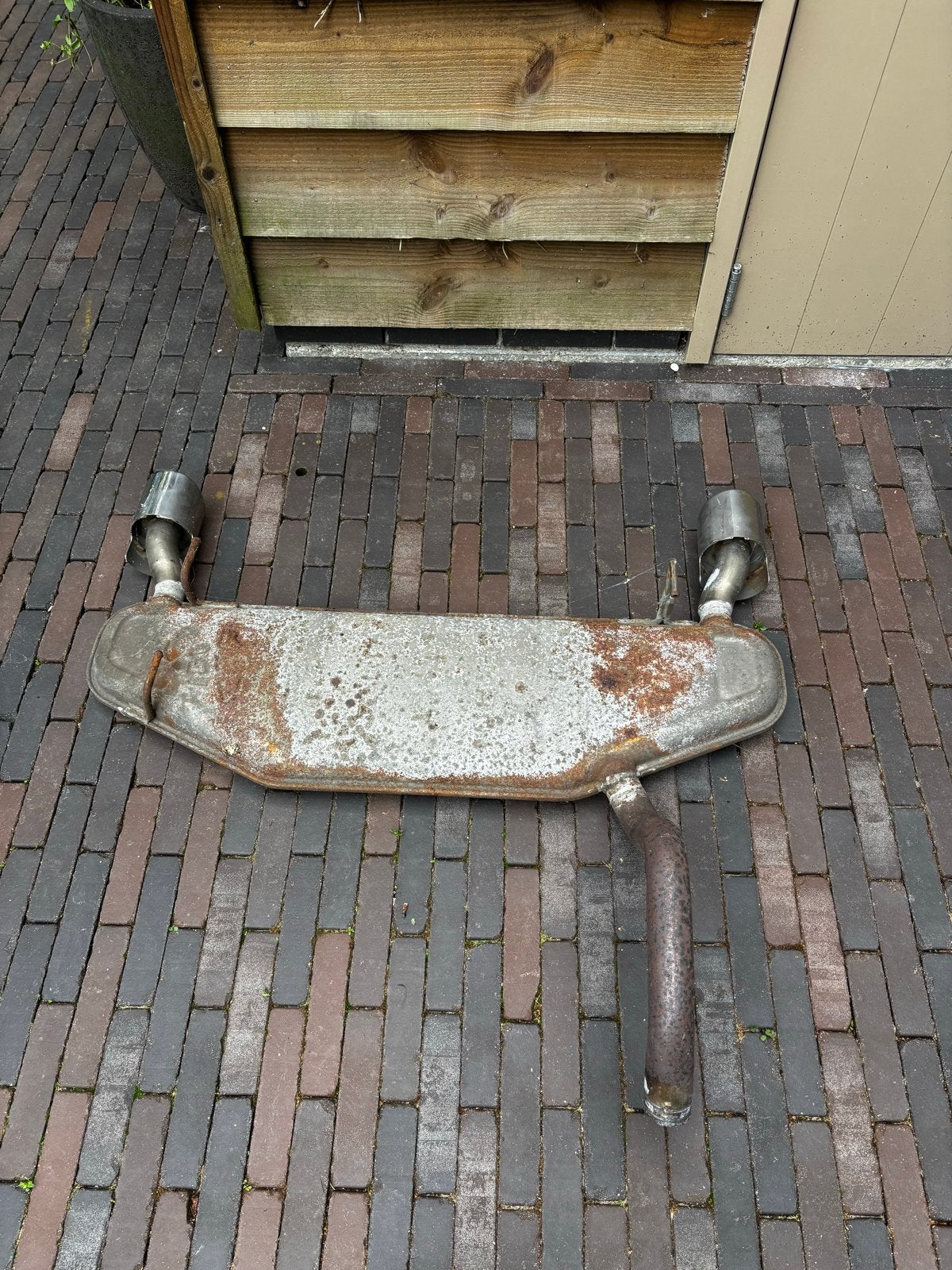 Originele Abarth uitlaat en vering - Gebruikt, Ophalen of Verzenden, Gebruikt, Fiat