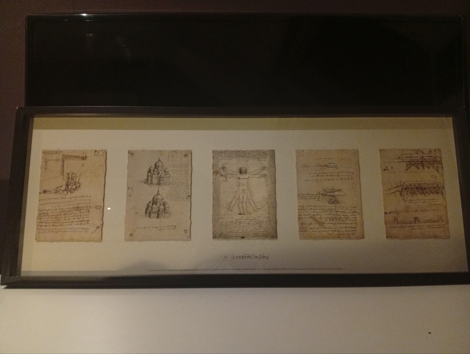 Leonardo Da Vinci Schetsen - Ingelijste Reproducties, Antiek en Kunst, Ophalen, Reproductie, Print/reproductie, Ingelijst