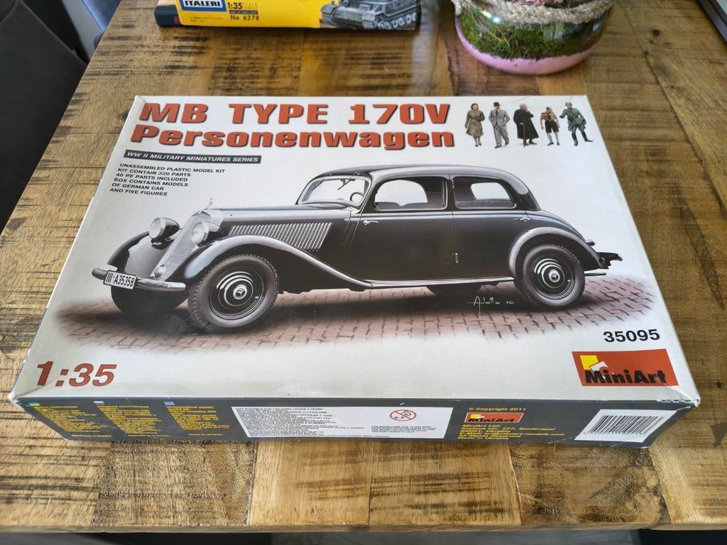 MiniArt MB Type 170V Personenwagen Schaal 1:35 Modelbouwkit, Overige merken, Tank, 1:32 tot 1:50, Nieuw