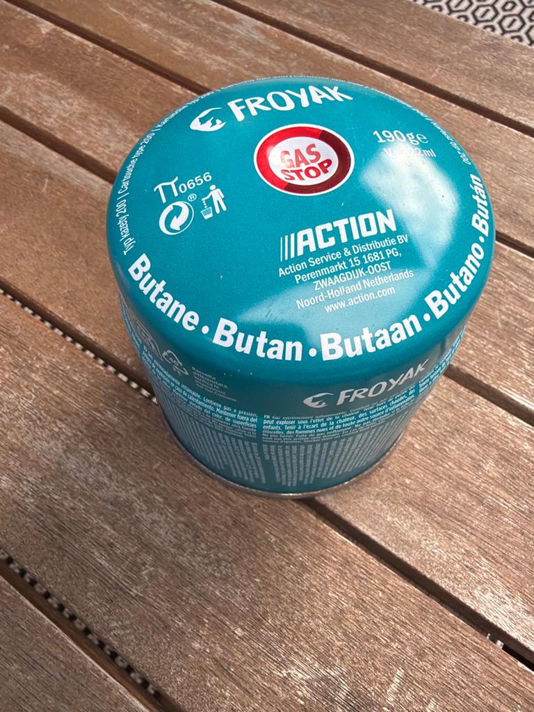 Froyak Gas Stop Butaan Gasfles 190g - Nieuw, Ophalen of Verzenden, Nieuw
