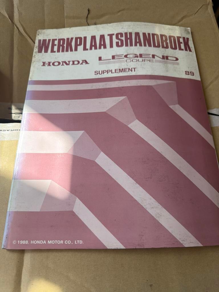 Werkplaatshandboek Honda Legend Coupe 1989 Supplement, Ophalen of Verzenden, Honda