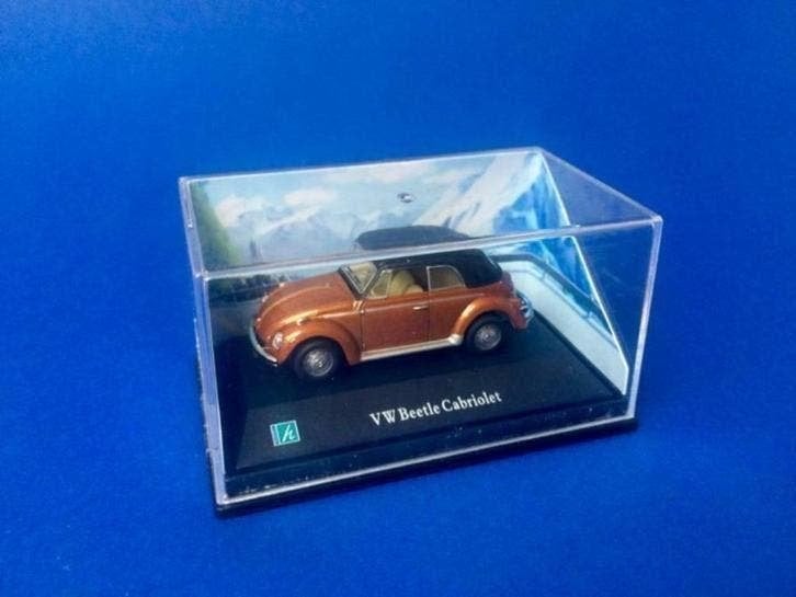 cararama VW Beetle cabrio - havana bruin 1/87 H0, Hobby en Vrije tijd, Modelauto's | 1:87, Verzenden, Nieuw, Bus of Vrachtwagen