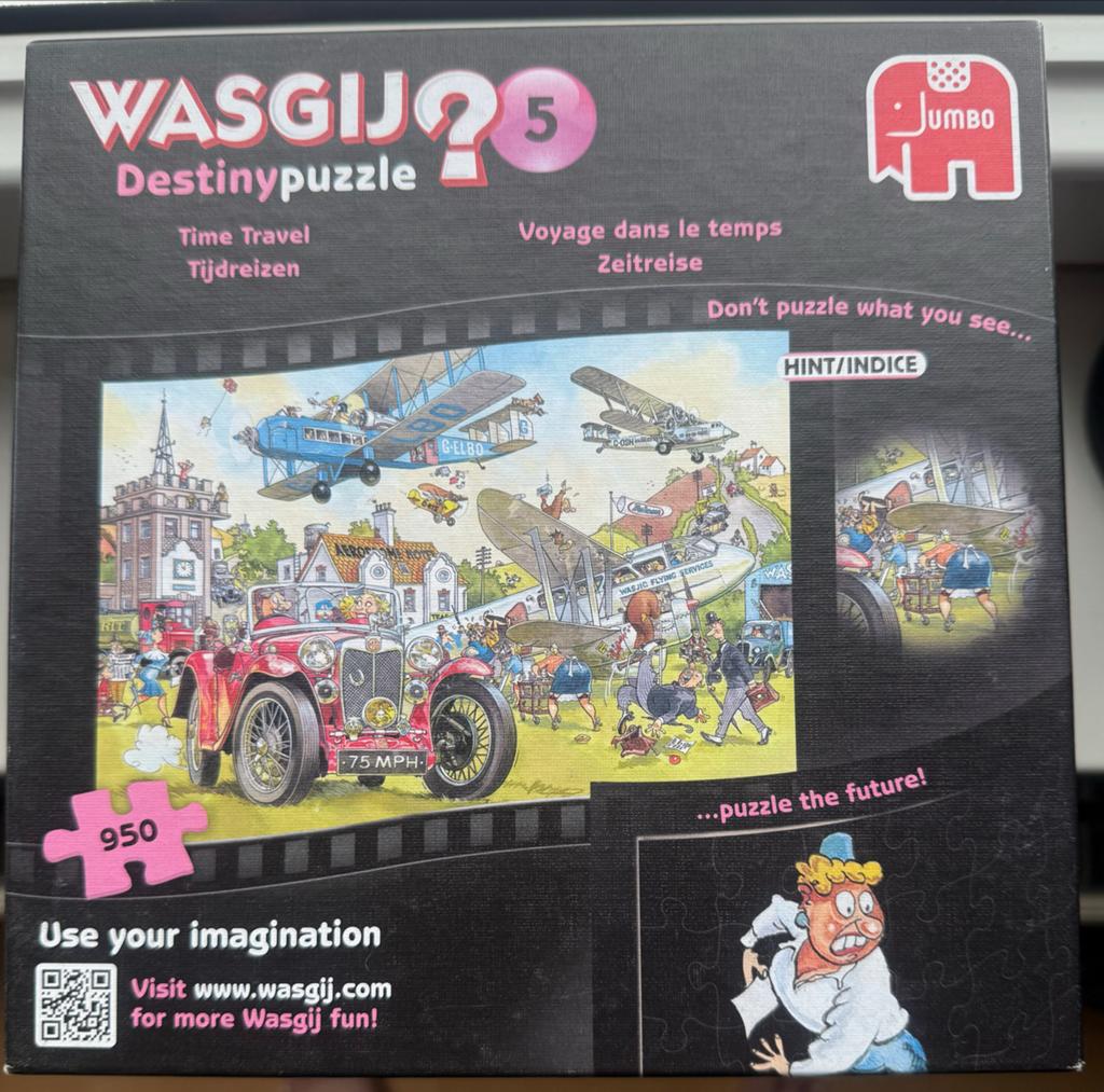 Wasgij Destiny 5: Tijdreizen 950 stukjes, Ophalen of Verzenden, 500 t/m 1500 stukjes, Gebruikt, Legpuzzel