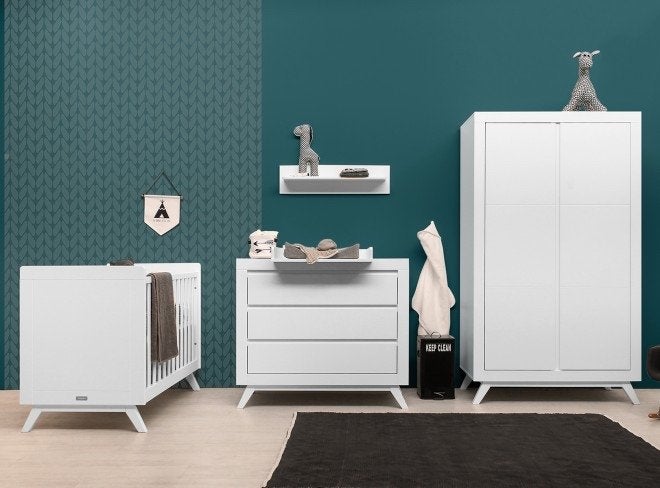 Bopita Anna Babykamer 3-delig Wit - Ledikant, Commode, Kast, Kinderen en Baby's, Kinderkamer | Complete kinderkamers, Ophalen