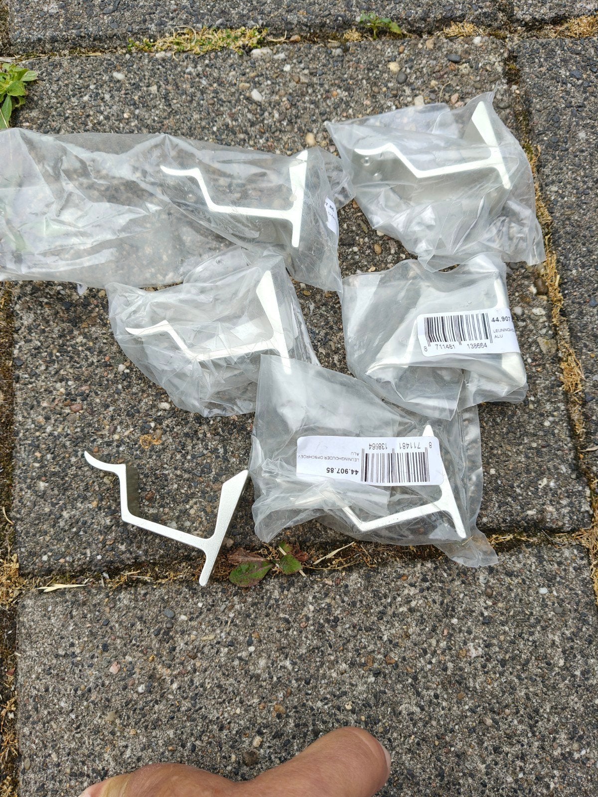 6x Aluminium Leuninghouders voor Trap - Nieuw in Verpakking, Doe-het-zelf en Verbouw, Ophalen of Verzenden, Nieuw