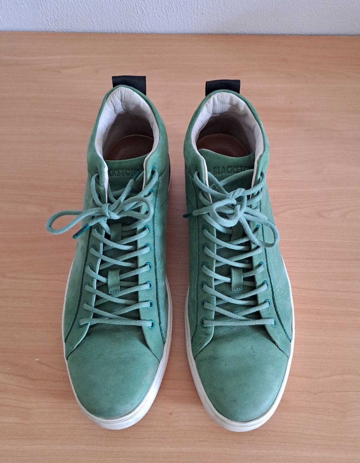 Blackstone groene leren sneakers mt 48, Blackstone, Overige kleuren, Verzenden, Sneakers of Gympen