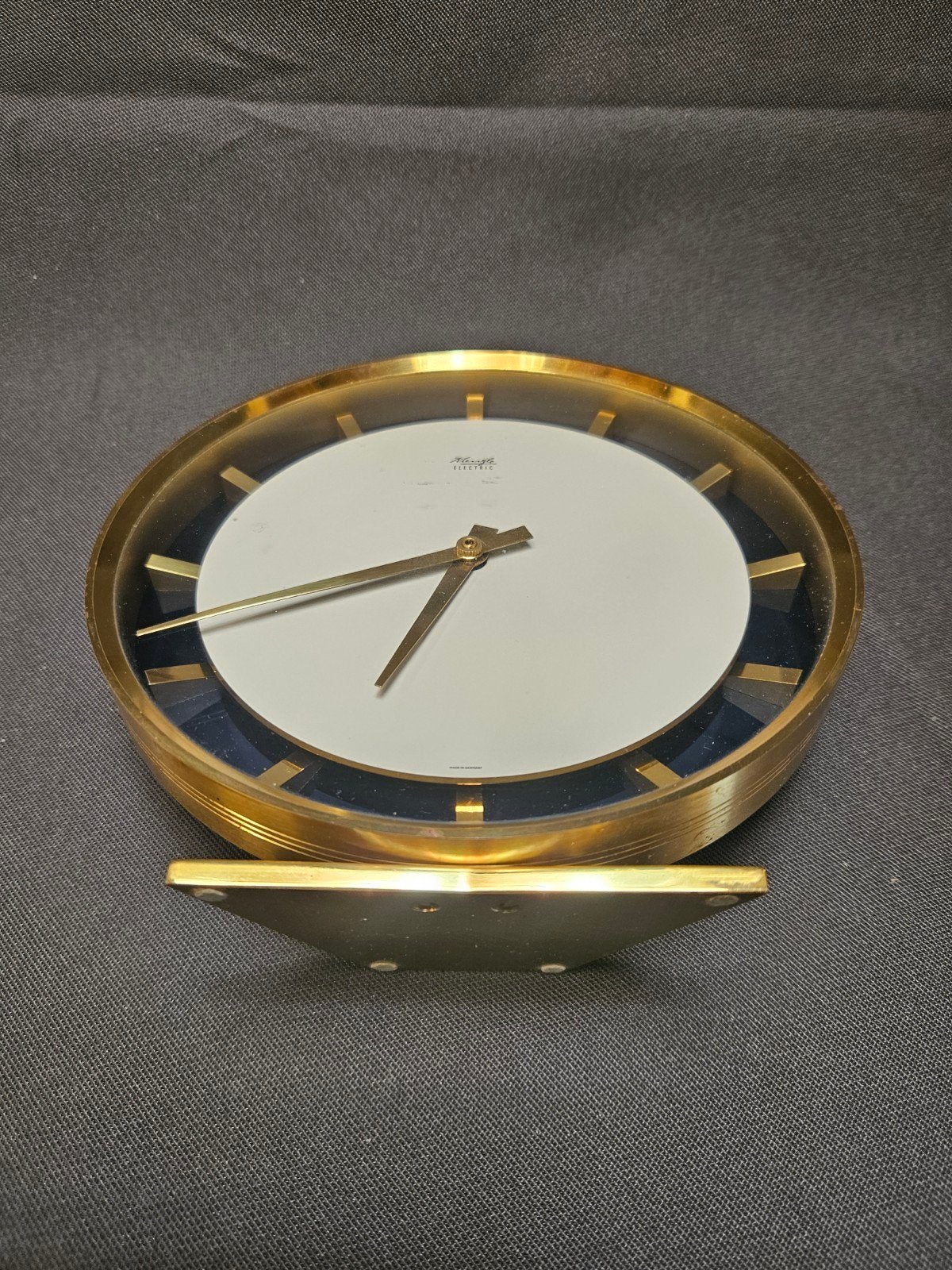 Vintage Kienzle Electric Tafelklok - Messing, Ophalen of Verzenden