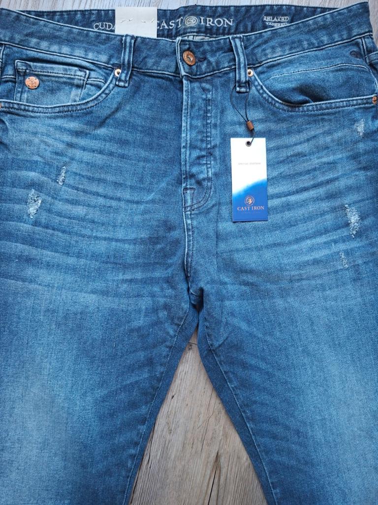 CAST IRON Cuda jeans W34 L34, Blauw, Nieuw, Ophalen of Verzenden, W33 - W34 (confectie 48/50)
