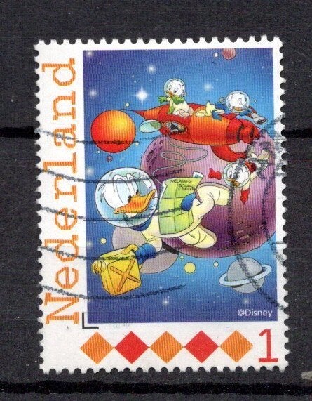 gestempelde zegel. Persoonlijke Donald Duck uit serie van 36, Ophalen of Verzenden, Na 1940, Gestempeld