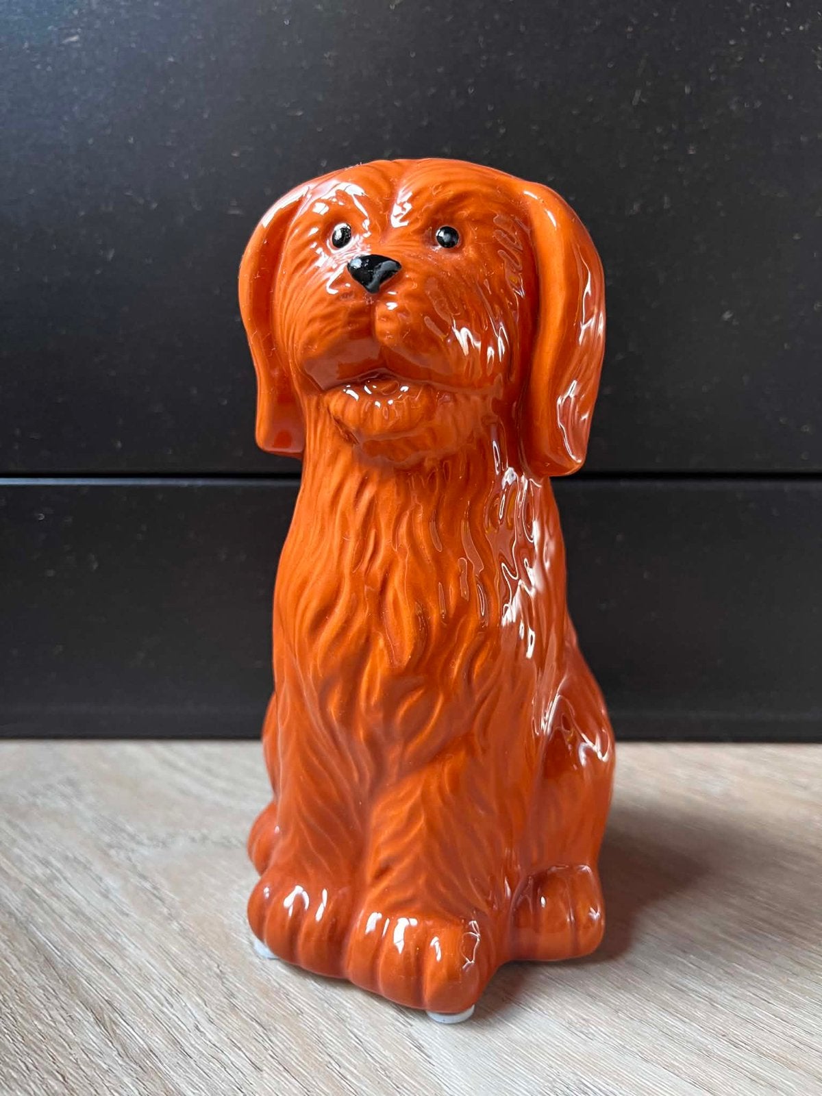 Leuke hond spaarpot - beeldje labradoodle, Ophalen of Verzenden, Zo goed als nieuw, Steen, Aardewerk of Keramiek, Dier