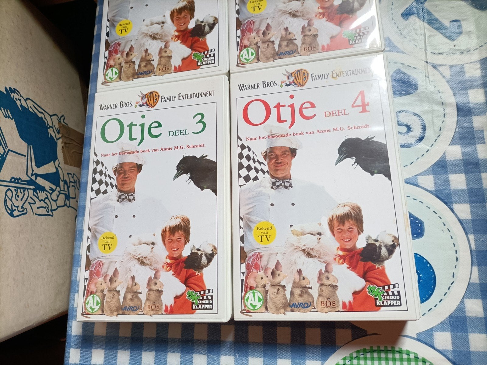 Otje deel 1 t/m 4 vhs videobanden, Cd's en Dvd's, Alle leeftijden, Ophalen of Verzenden, Zo goed als nieuw