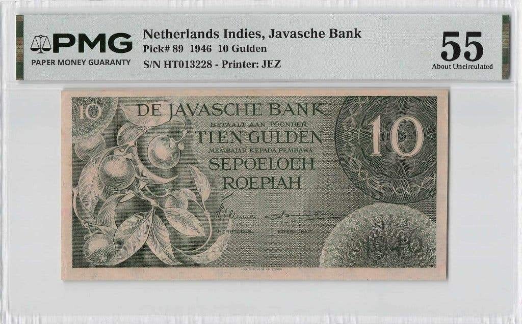 Heel mooi biljet 10 gulden Nederlands-Indië, 1946 | PMG, Ophalen of Verzenden, 10 gulden