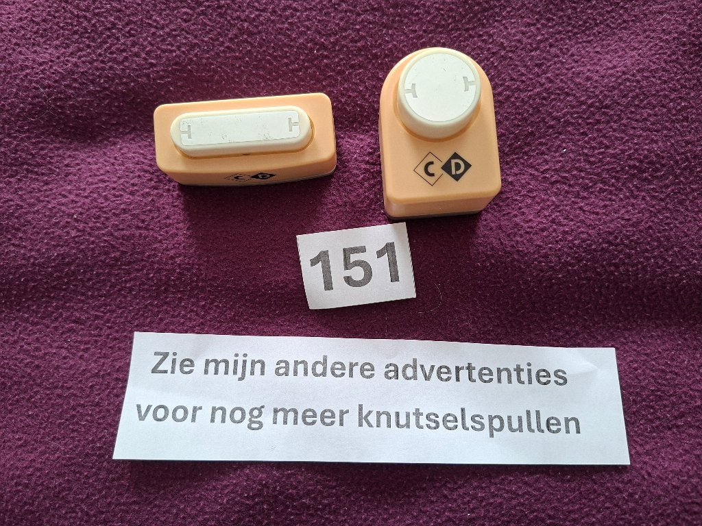 Set van 2 ponsen (nr 151), Hobby en Vrije tijd, Knutselen, Ophalen of Verzenden, Zo goed als nieuw, Knutselwerk