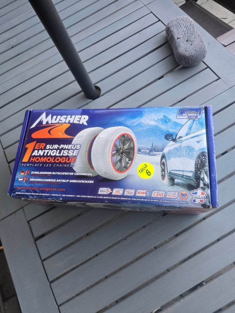 Musher sneeuwsokken auto maat 6 – ongebruikt, Auto diversen, Ophalen, Nieuw