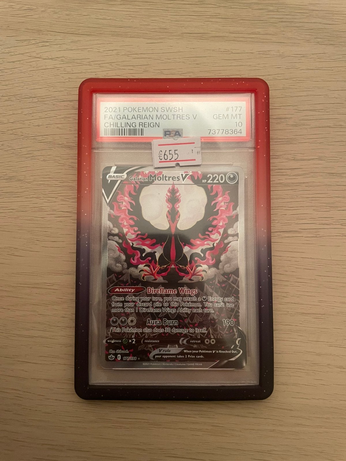 Moltres V #177 PSA 10, Hobby en Vrije tijd, Verzamelkaartspellen | Pokémon, Ophalen of Verzenden, Zo goed als nieuw