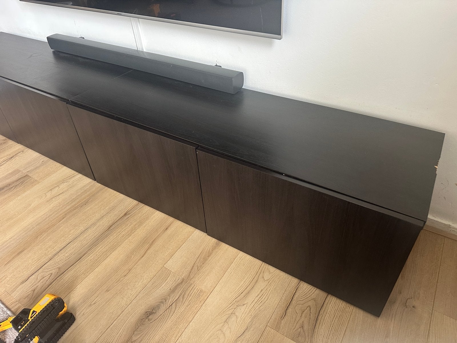 Ikea Besta TV-meubel Zwartbruin 120x42x38 cm, Ophalen, Gebruikt, 100 tot 150 cm, Minder dan 100 cm