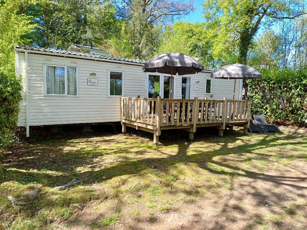 Mobil home (nieuw in verhuur) in Frankrijk (Dordogne), In bos, Landelijk, Dordogne, Zwembad