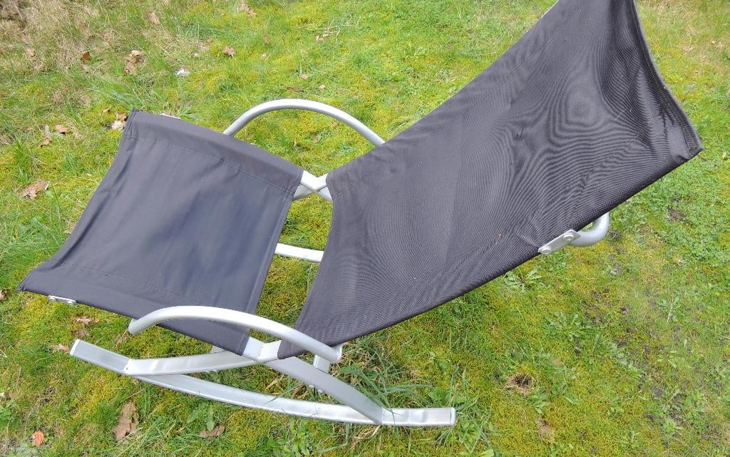Schommelstoel Relaxstoel Tuinstoel Loungestoel, Ophalen, Zo goed als nieuw, Metaal