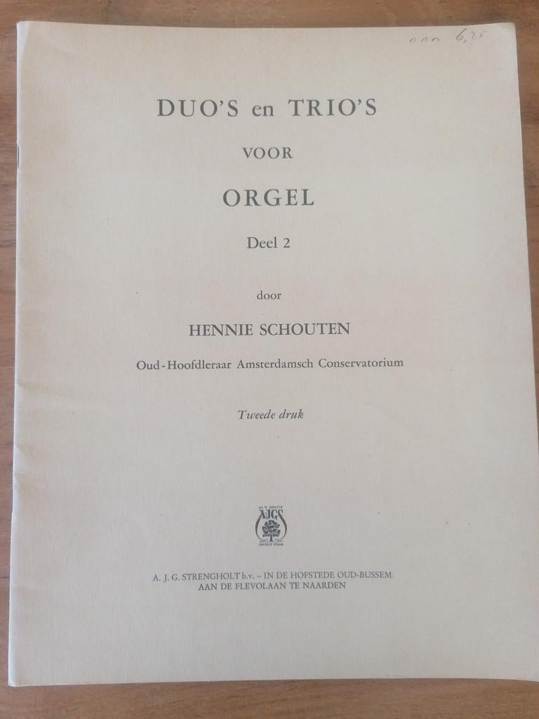 Hennie Schouten - Duo's en Trio's voor Orgel Deel 2, Ophalen of Verzenden