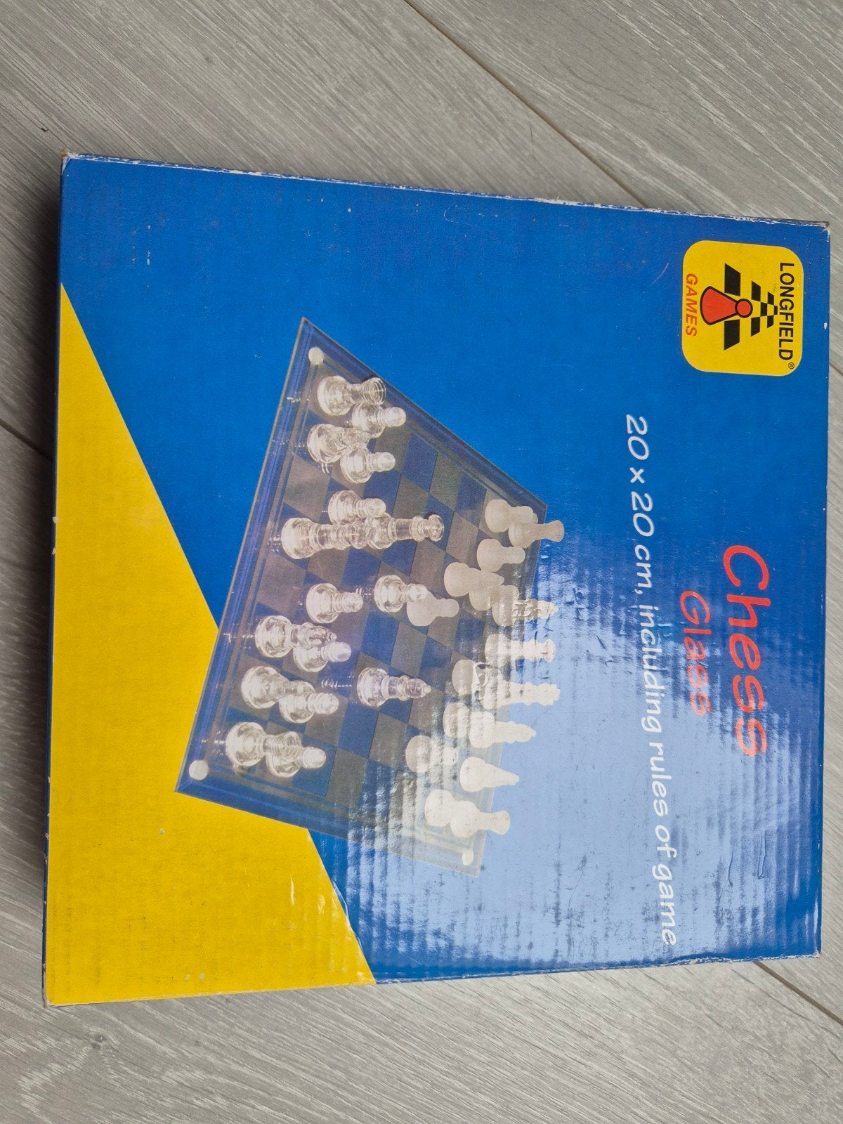 Glazen schaakspel - Longfield Games, Een of twee spelers, Ophalen of Verzenden, Zo goed als nieuw, Longfield Games