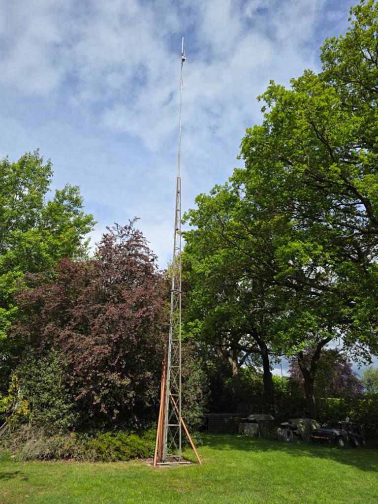 Zendmast 21Mtr, Ophalen, Antenne